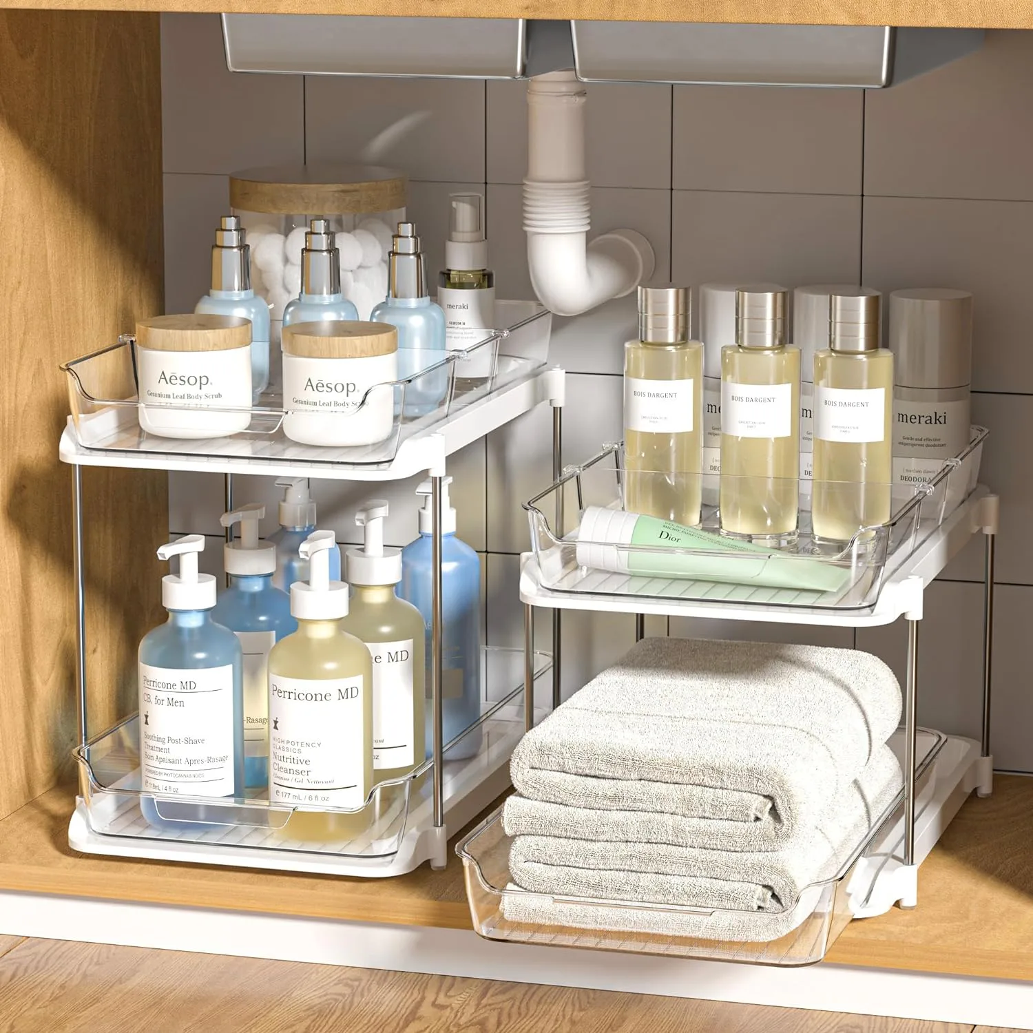 Delamu Multi-Purpose Under Sink Organizers (2-Pack)