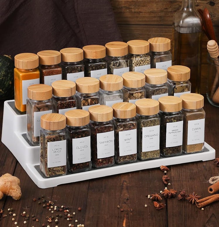 NETANY Spice Jars with Labels (24-Pack)