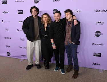 Will Sharpe, Jennifer Grey, Kieran Culkin and Jesse Eisenberg attend "A Real Pain" Premiere during t...