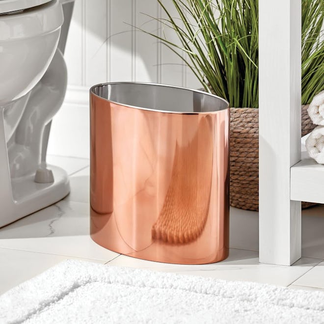 mDesign Stainless Steel Trash Can