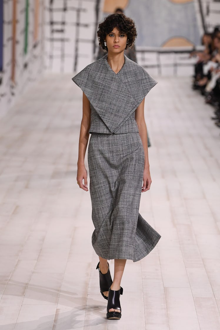 Model on the runway at Christian Dior Couture Spring 2024 as part of Paris Couture Fashion Week held...