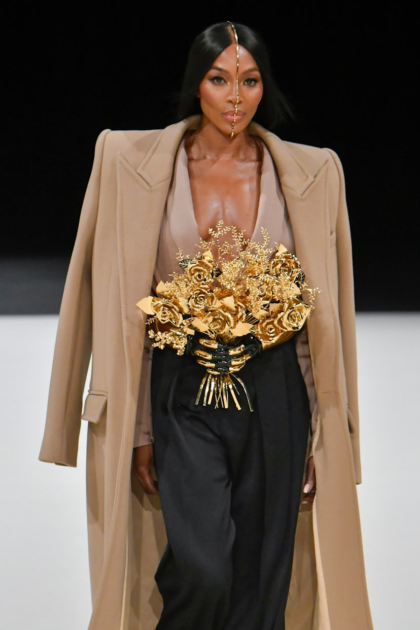 Naomi Campbell walks the runway during the Balmain Ready to Wear Fall/Winter 2024-2025 fashion show ...