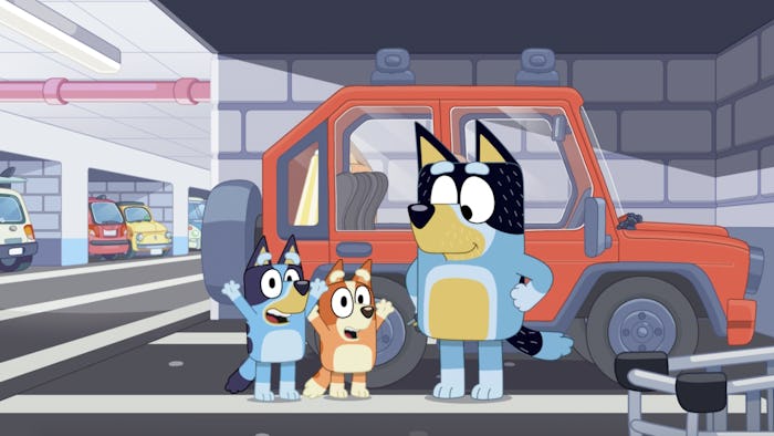 Bluey, Bingo, and Bandit in "Relax."