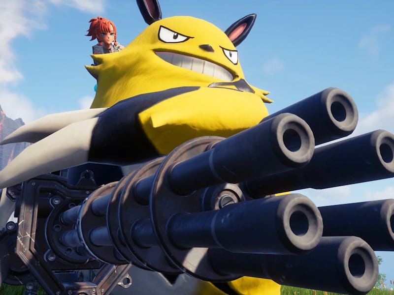 A "Pal" creature above machinery