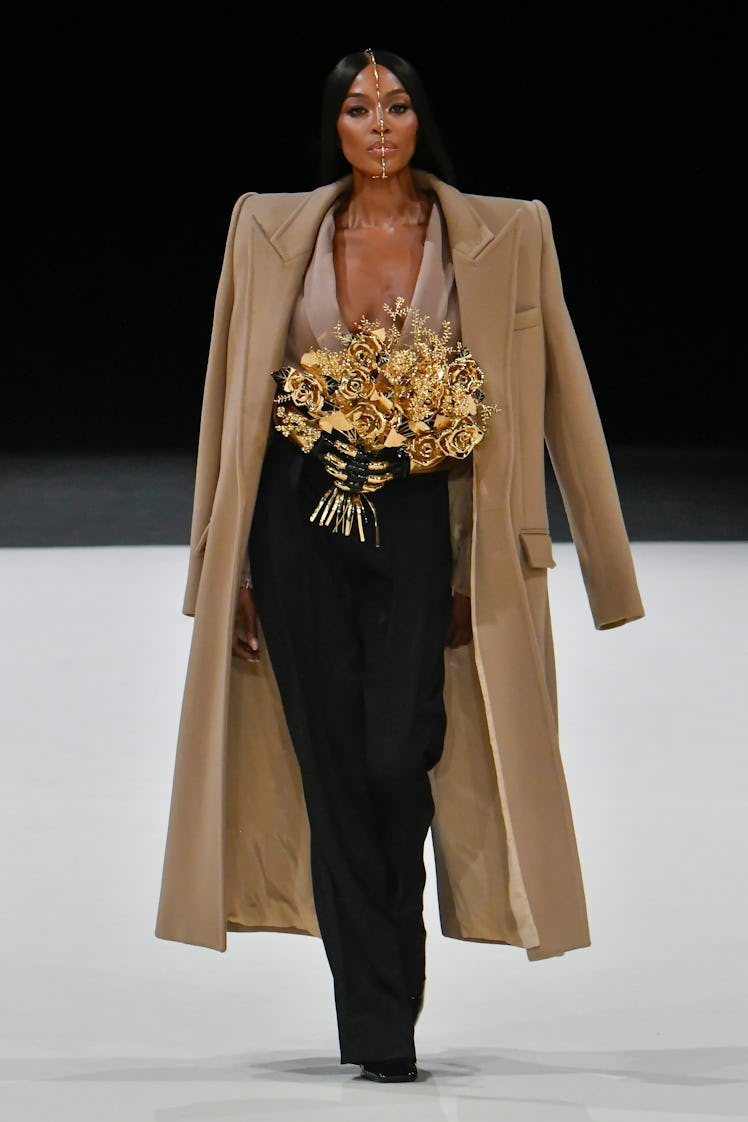 Naomi Campbell walks the runway during the Balmain Ready to Wear Fall/Winter 2024-2025 fashion show ...
