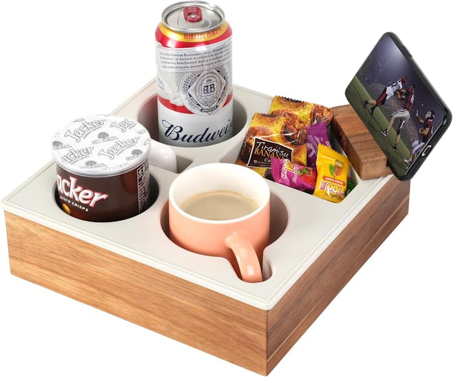 Hitseon Couch Cup Holder Tray