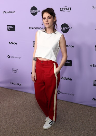 Kristen Stewart'ın ziyareti "Aşk kan içinde yatıyor" Prömiyeri 2024 Sundance Film Festivali'nde...