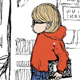 Detail of original cover of Harriet the Spy