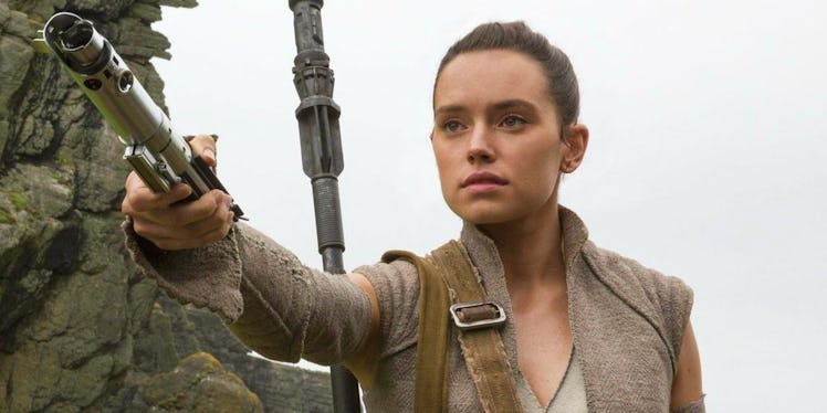 Daisy Ridley, pictured as Rey in Star Wars Episode VII — The Force Awakens