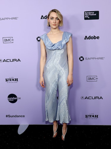 Saoirse Ronan attends "The Outrun" Premiere during the 2024 Sundance Film Festival at Library Center...