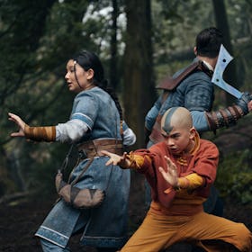 The cast of the new Netflix 'Avatar' in action.