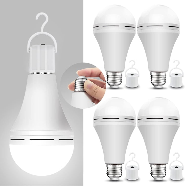 Neopral Rechargeable Emergency Light Bulbs (4-Pack)