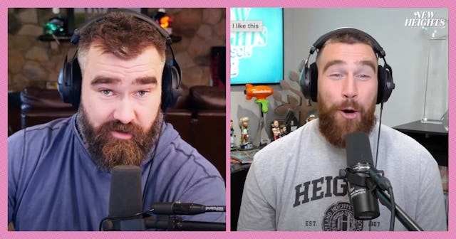 On their latest episode of New Heights, Jason Kelce and Travis Kelce caught up to dish about Jason's...