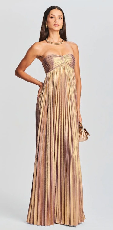 metallic gold dress 