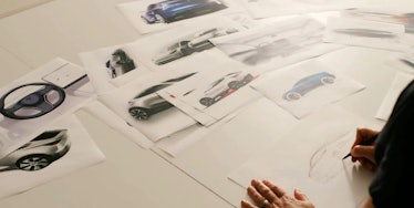 Early Tesla sketches of its next-gen EVs
