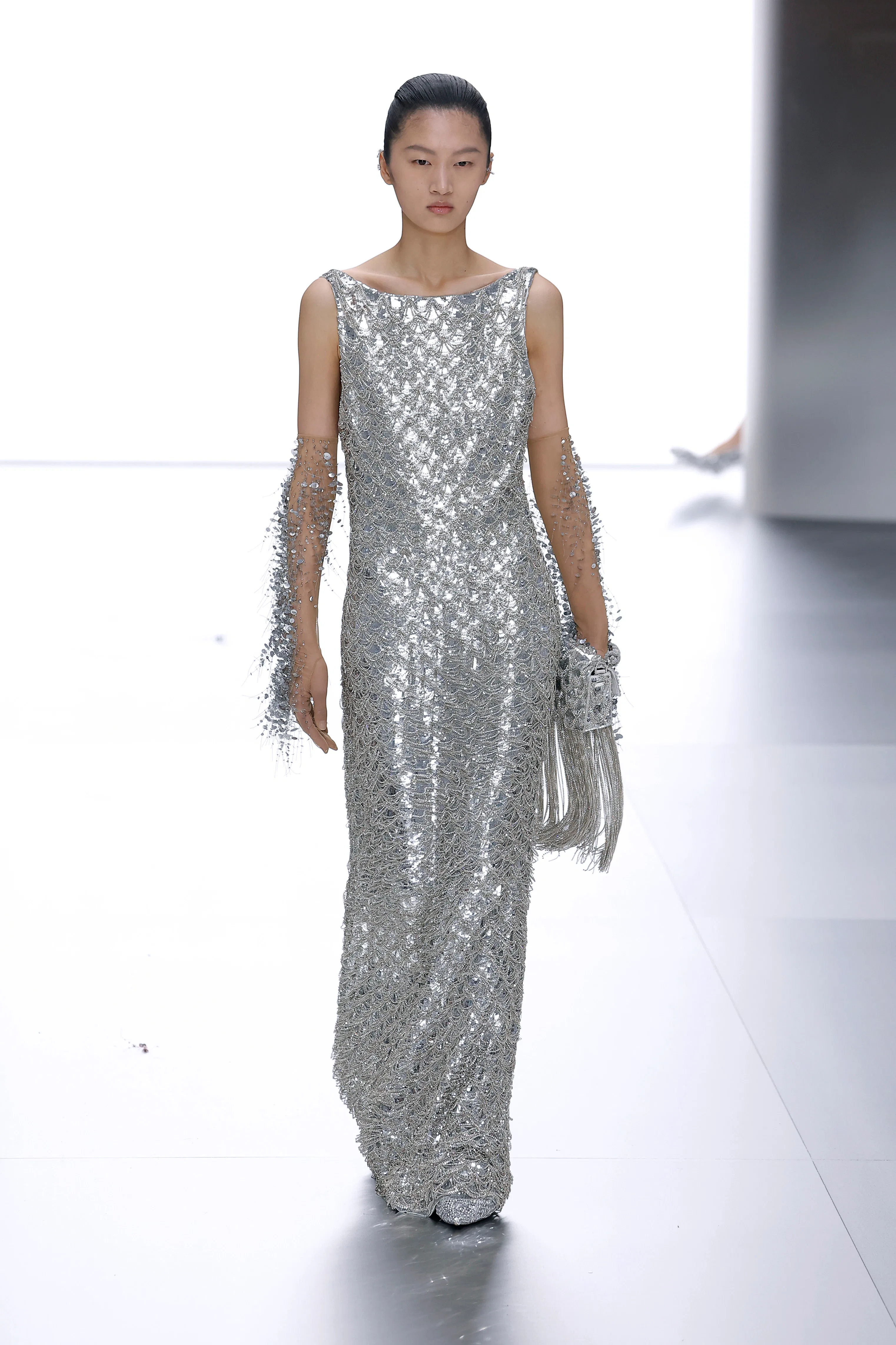 fendi silver dress Fendi Vintage Padded Silver Nylon Midi Dress For Sale at 1stDibs