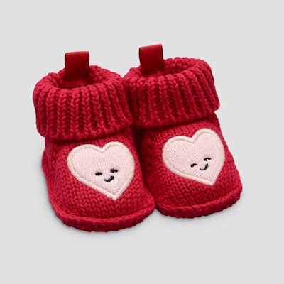 Carter's Just One You Knitted Valentine's Day Slippers
