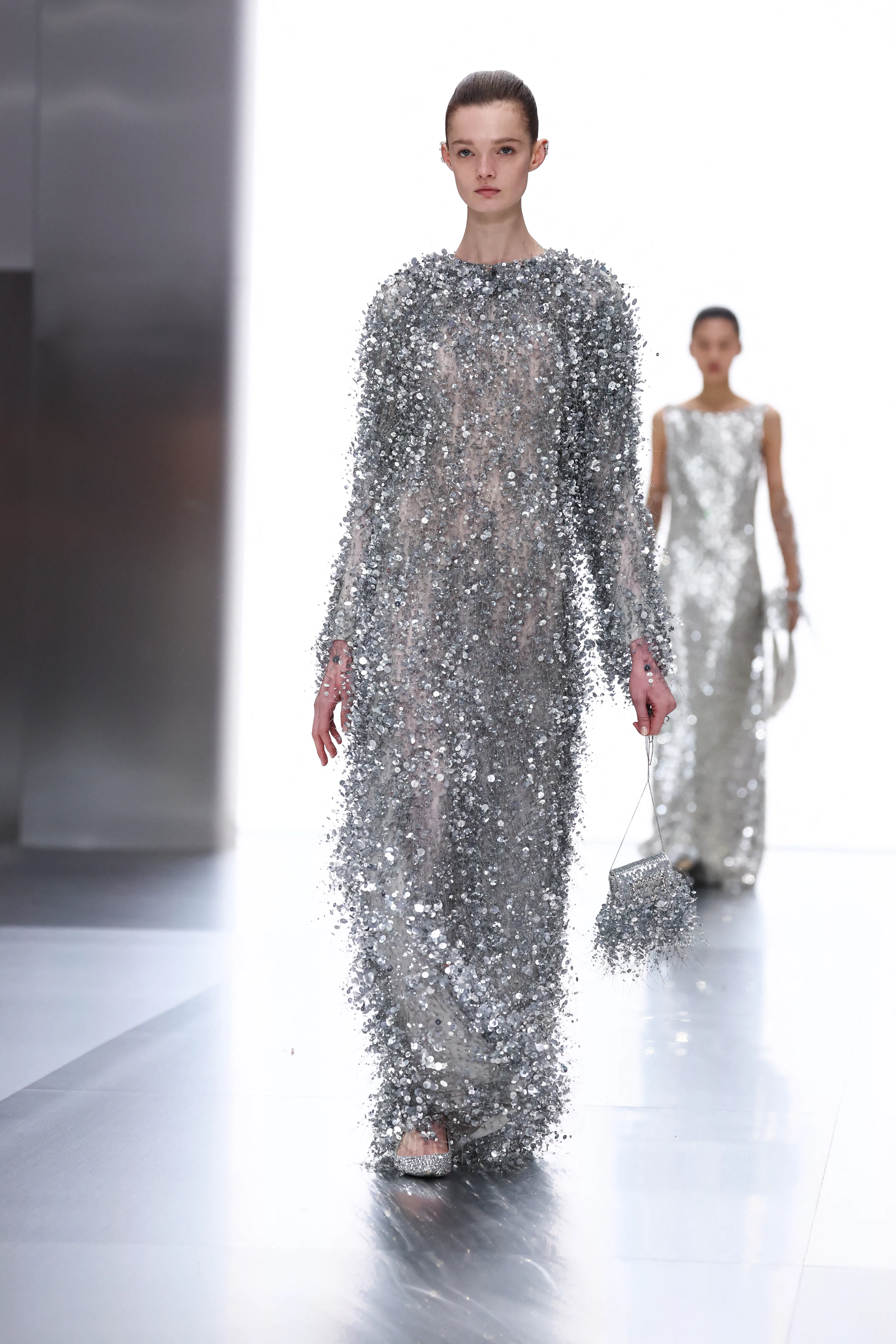 fendi silver dress Fendi Vintage Padded Silver Nylon Midi Dress For Sale at 1stDibs