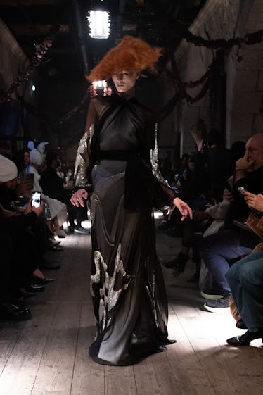 a look from maison margiela artisanal couture collection by john galliano spring 2024