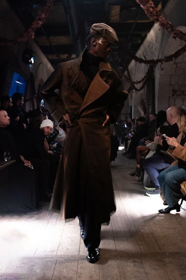 a look from maison margiela artisanal couture collection by john galliano spring 2024