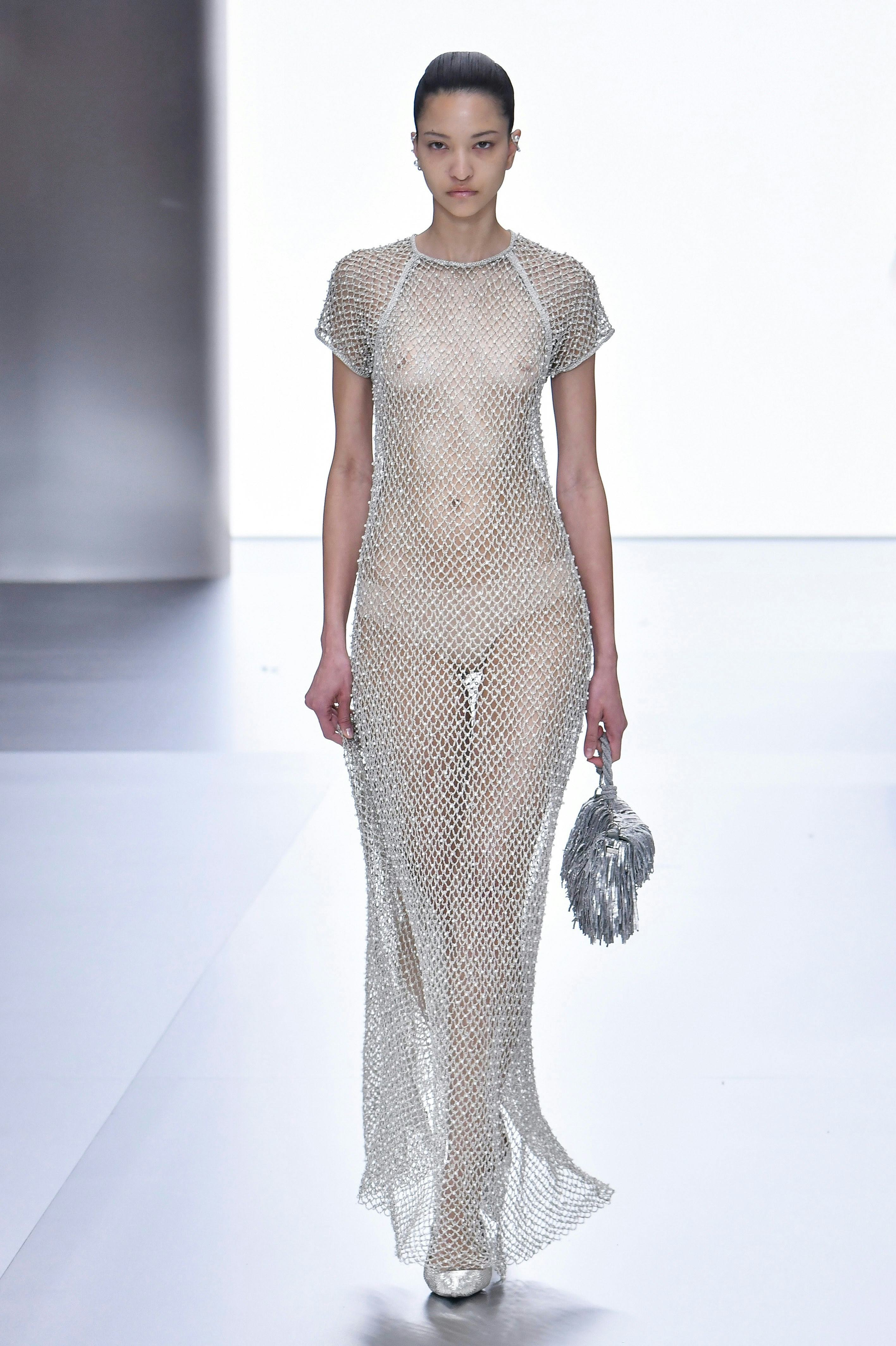 A model walks the runway during the Fendi Haute Couture Spring/Summer 2024 fashion show.