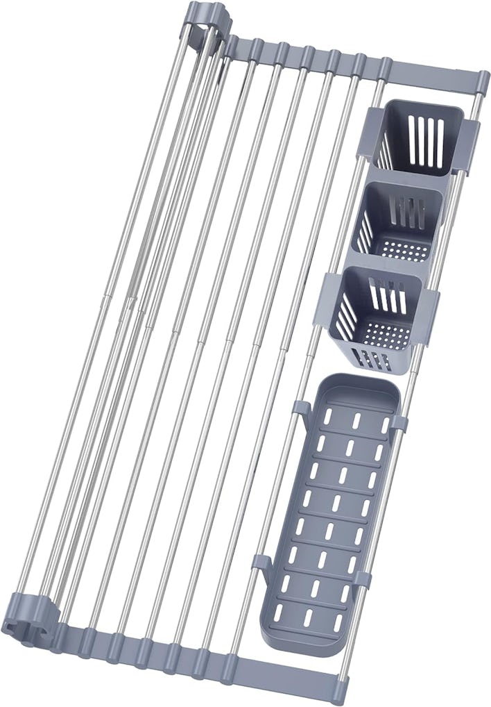 Expandable Roll Up Dish Drying Rack