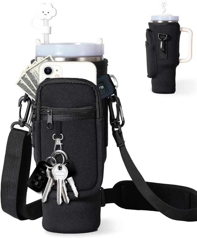 dabria Water Bottle Carrier Bag with Phone Pocket