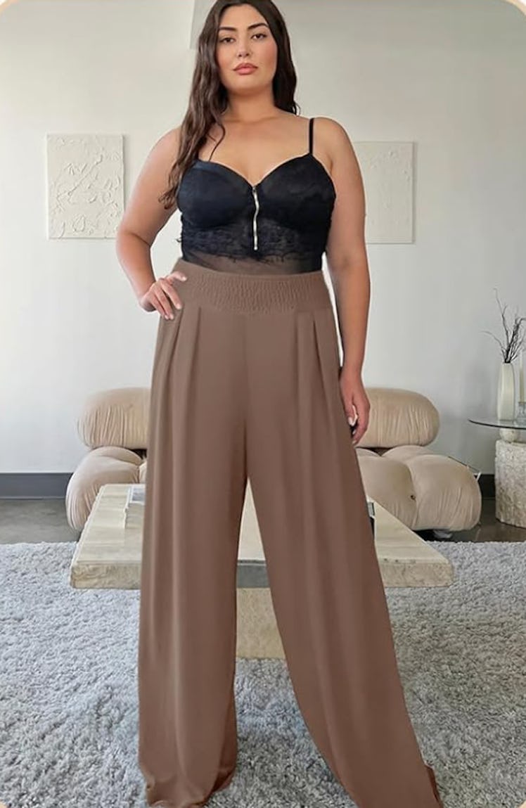 Eytino Plus Size Wide Leg Pants