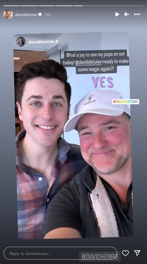 David DeLuise and David Henrie celebrate reuniting for the &lsquo;Wizards of Waverly Place&rsquo; sequel.