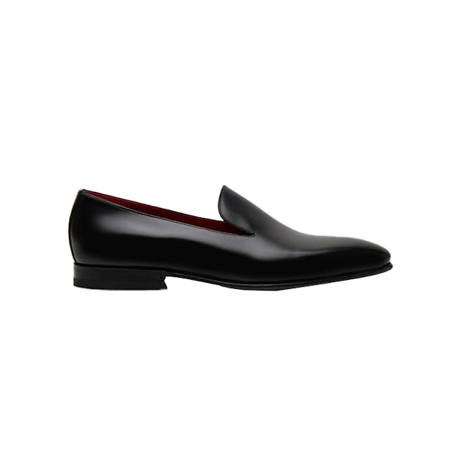 Black Calf Leather Loafers