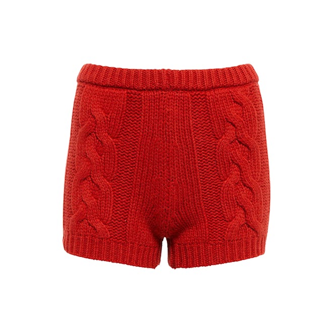 Cable-Knit Cashmere Shorts