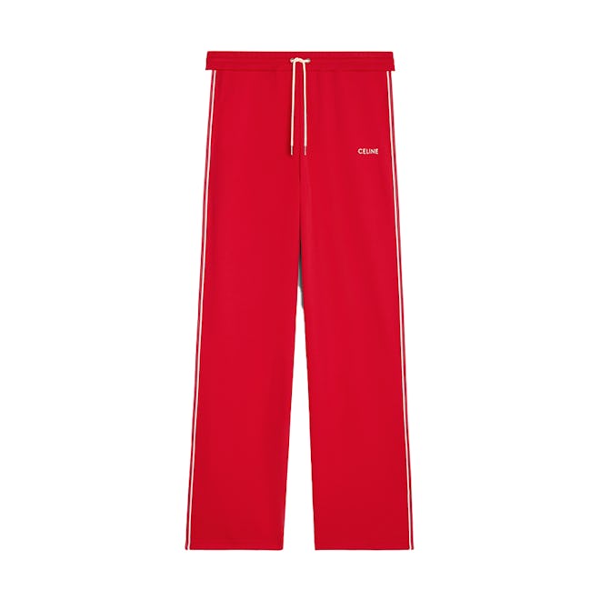 Tracksuit Pants in Double Face Jersey Red