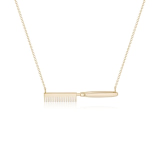 Hot Comb Pendant Necklace in solid 14k Yellow Gold