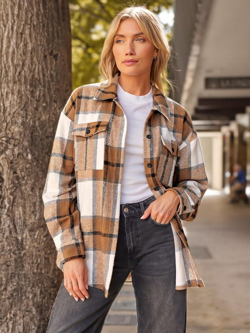 AUTOMET Plaid Shacket