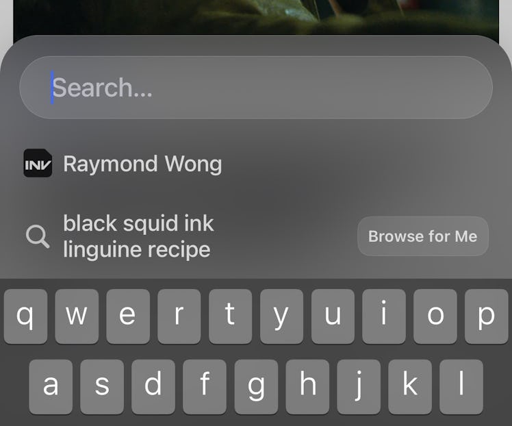 The "Browse for Me" button when you type a search query into Arc Search app's search bar