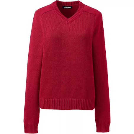 This red sweater looks like the one Taylor Swift wore to the AFC Championship game. 