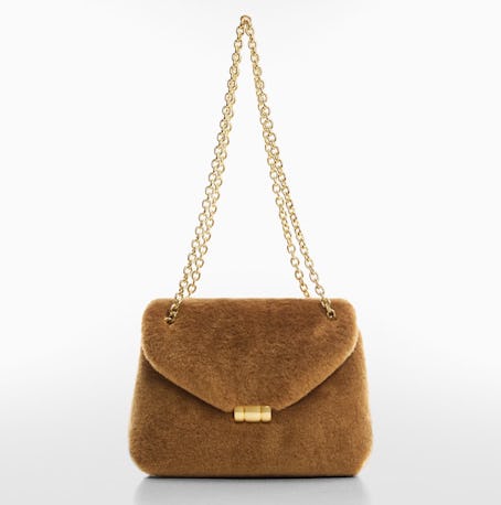 Quilted fur-effect bag