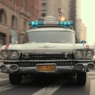 Ecto 1 in 'Ghostbusters: Frozen Empire.'