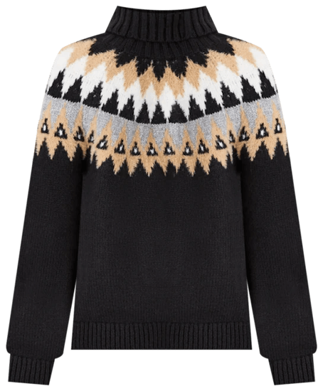 Warm Bliss Beige Multi Knit Half-Zip Sweater