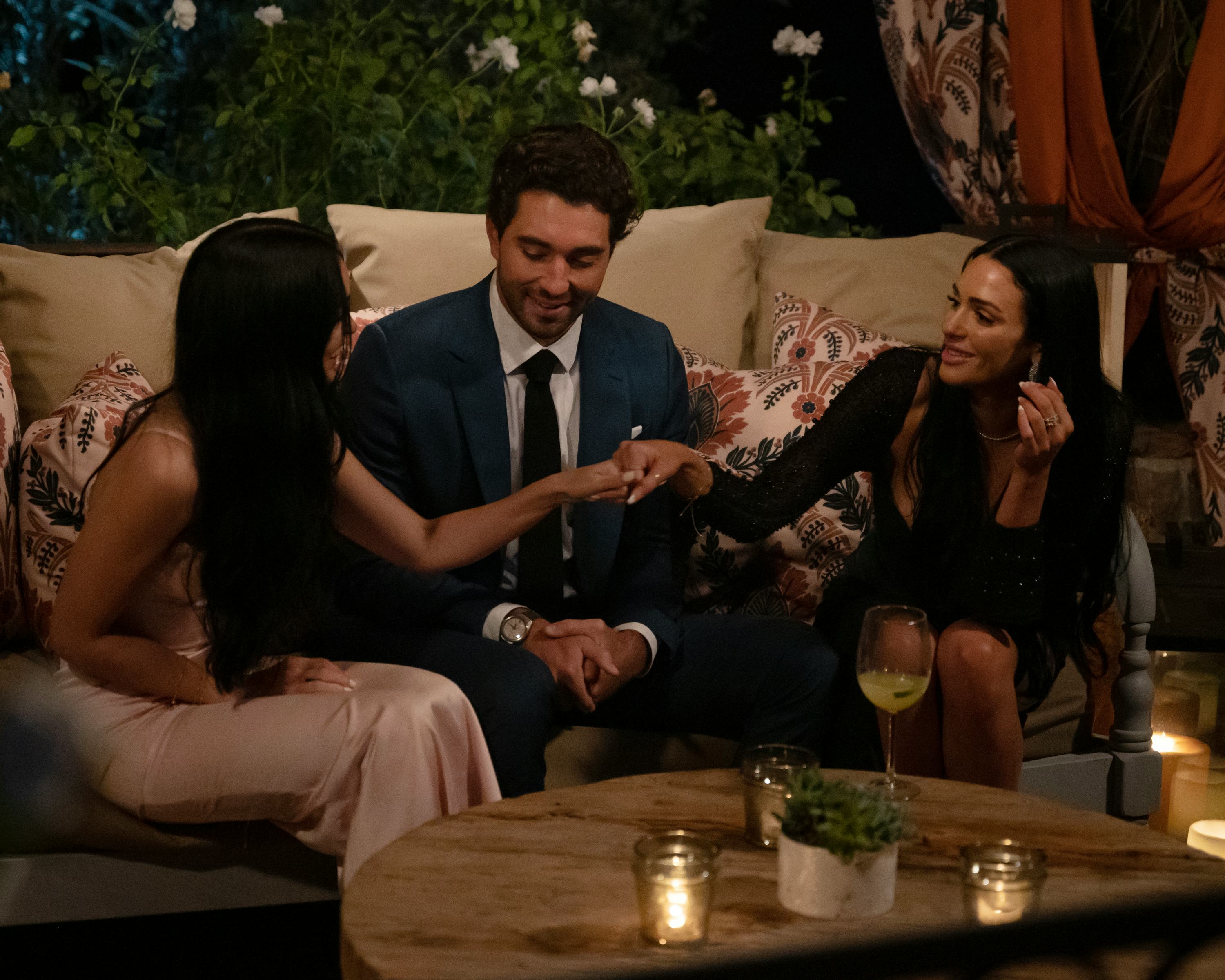 Allison, Joey, and Lauren on &lsquo;The Bachelor.&rsquo; Photo via ABC