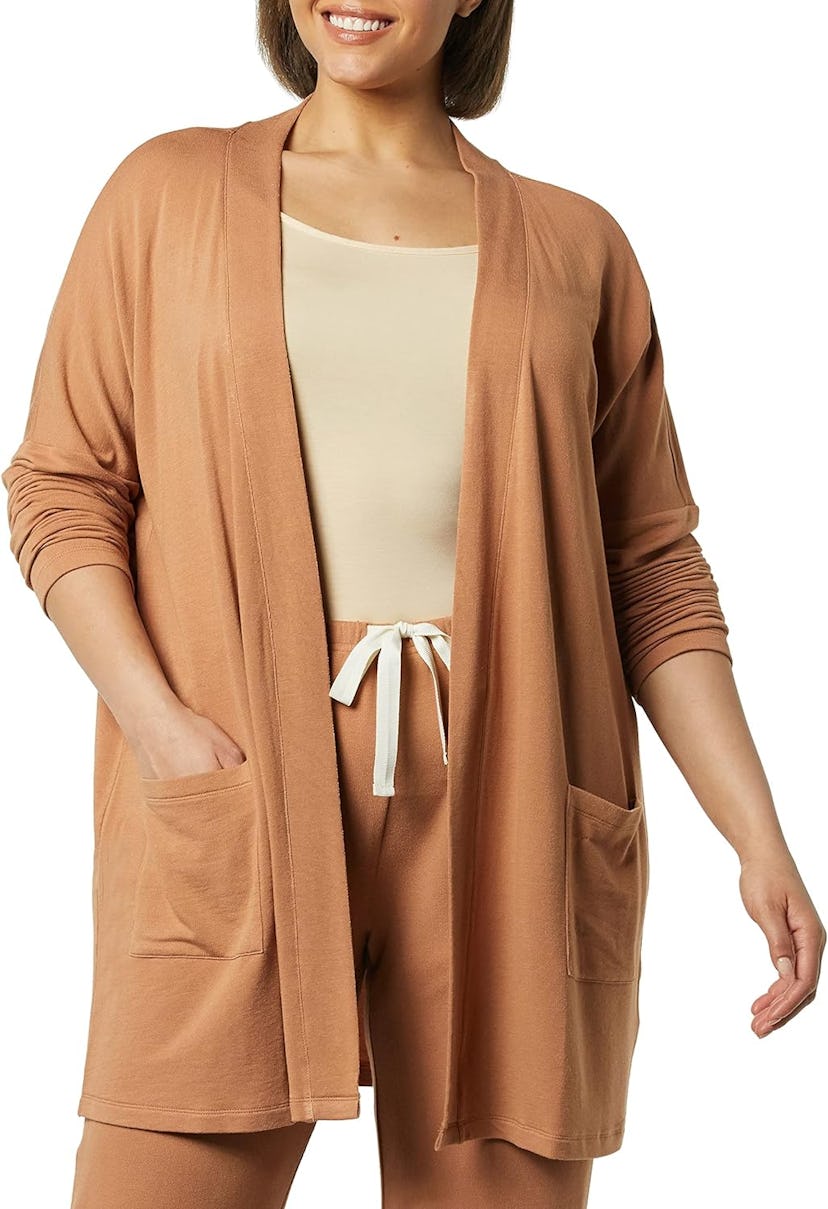 Amazon Essentials Terry Open-Front Cardigan