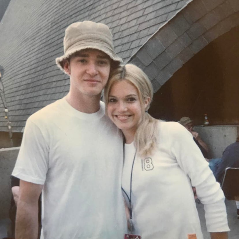 Mandy Moore shares a photo of her with Justin Timberlake in summer 1999.