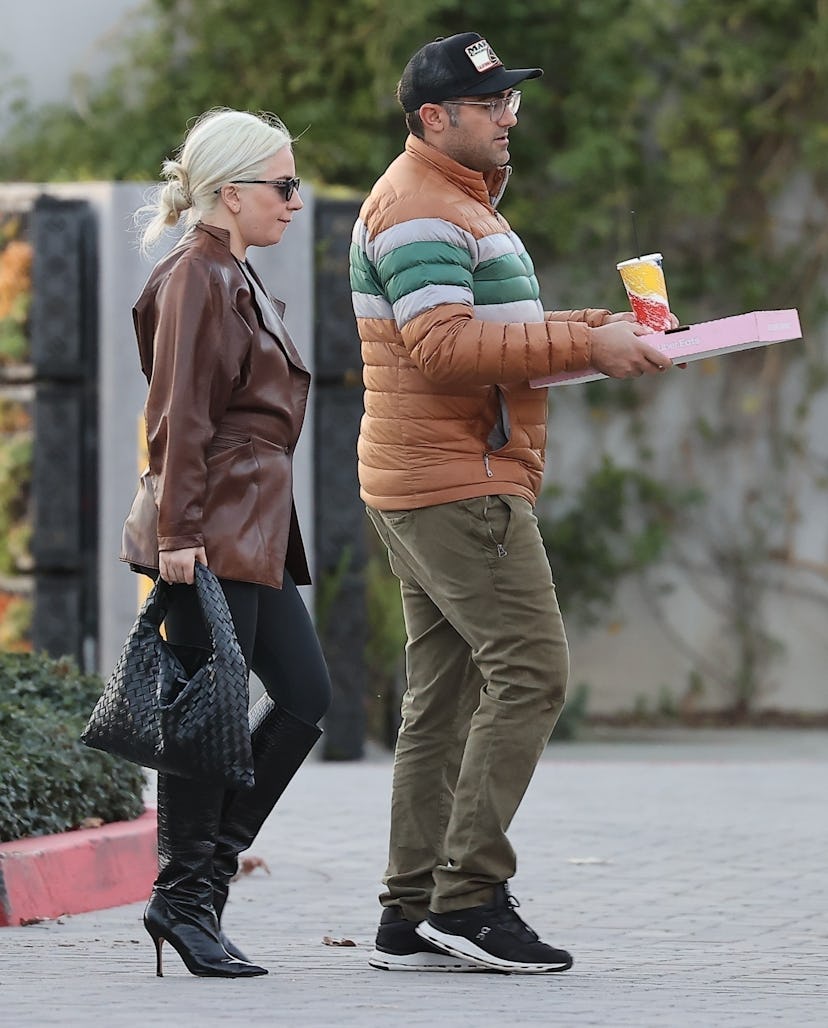 Lady Gaga and Michael Polansky in Los Angeles, California on January 3, 2023.
