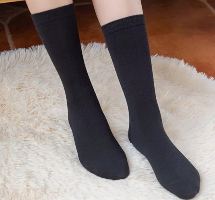 LIXIA Merino Wool Crew Socks (3 Pairs)