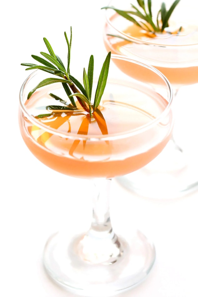 Grapefruit & elderflower drink, a pretty pink Valentine's Day cocktail option