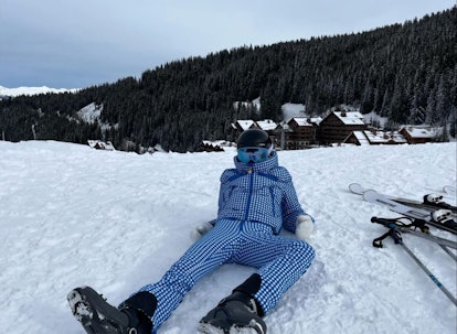 Sophie Turner winter snowsuits 