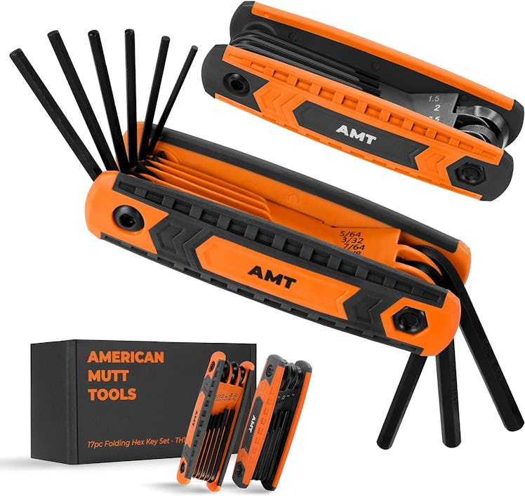 AMERICAN MUTT TOOLS Folding Allen Wrench Set (17 Pieces) 