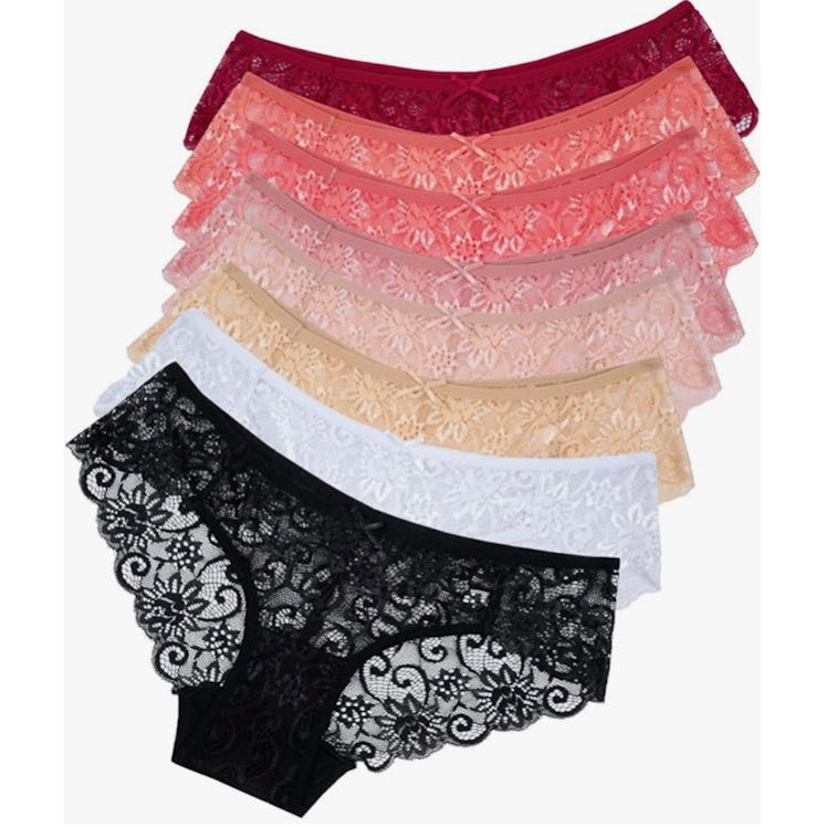 Sunm Boutique Seamless Lace-Back Panties (8-Pack)