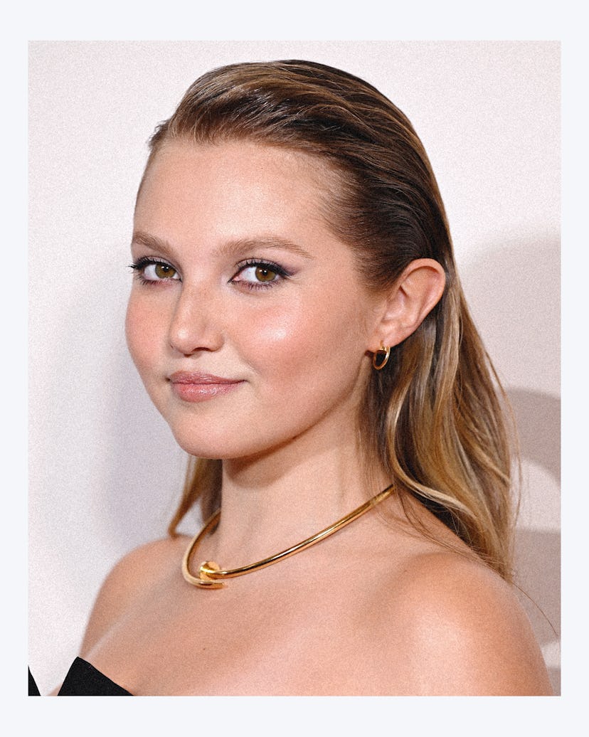 Mia Mckenna-Bruce arrives at the GQ Men Of The Year Awards 2023 at The Royal Opera House on November...