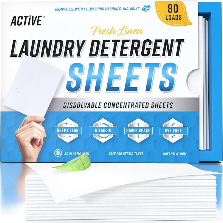 ACTIVE Laundry Detergent Sheets Eco Washing Strips (80 Loads)